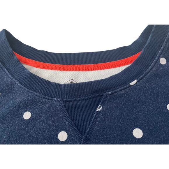 ST.JOHN’S BAY LONG SLV CREW FLEECE SWEATSHIRT, WOMENS, 2X, NAVY-WHITE POLKA DOT - Picture 2 of 10